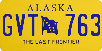 AK license plate GVT763