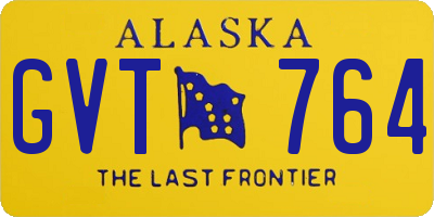 AK license plate GVT764
