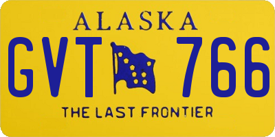AK license plate GVT766