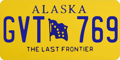 AK license plate GVT769