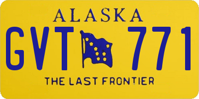 AK license plate GVT771