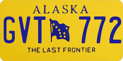AK license plate GVT772