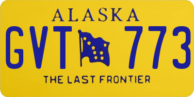 AK license plate GVT773