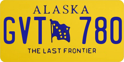 AK license plate GVT780