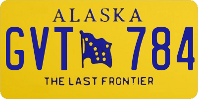 AK license plate GVT784