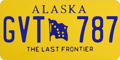 AK license plate GVT787