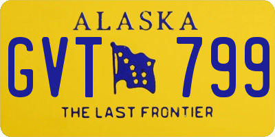 AK license plate GVT799