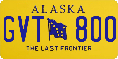 AK license plate GVT800