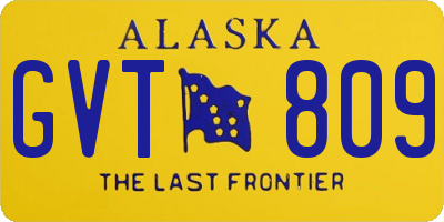 AK license plate GVT809