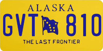AK license plate GVT810