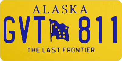 AK license plate GVT811