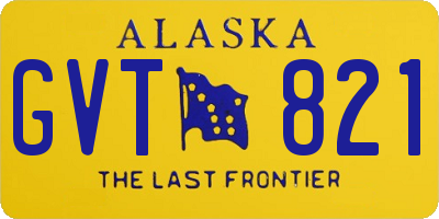 AK license plate GVT821