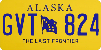 AK license plate GVT824