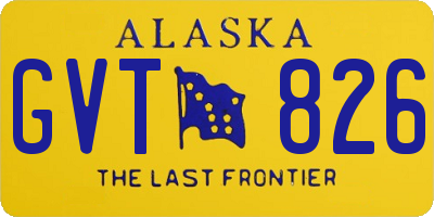 AK license plate GVT826