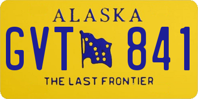 AK license plate GVT841