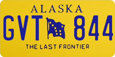 AK license plate GVT844