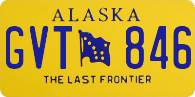 AK license plate GVT846