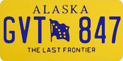 AK license plate GVT847