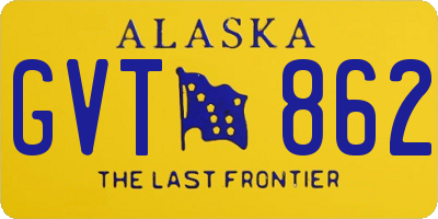 AK license plate GVT862