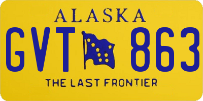 AK license plate GVT863