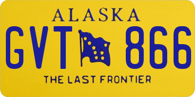 AK license plate GVT866