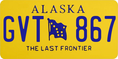 AK license plate GVT867