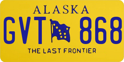 AK license plate GVT868