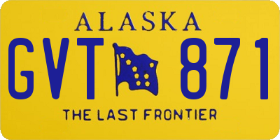 AK license plate GVT871