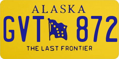 AK license plate GVT872