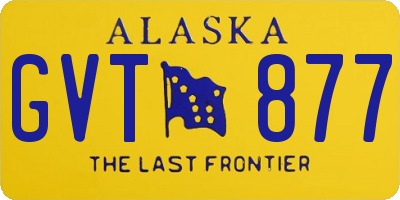 AK license plate GVT877