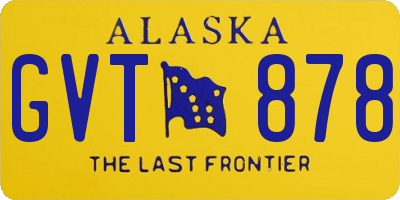 AK license plate GVT878