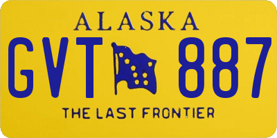 AK license plate GVT887