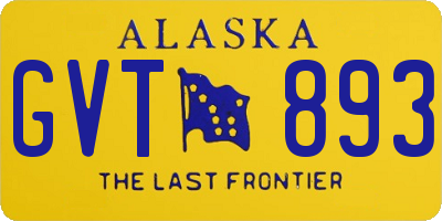 AK license plate GVT893
