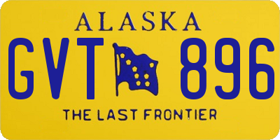 AK license plate GVT896