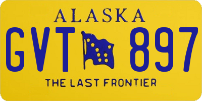 AK license plate GVT897