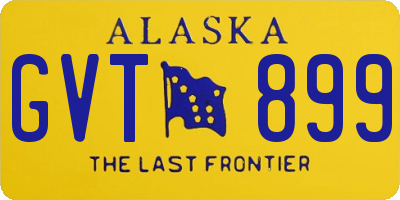 AK license plate GVT899