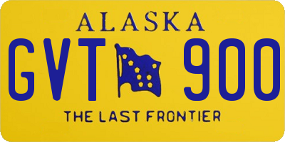 AK license plate GVT900