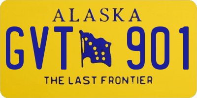 AK license plate GVT901