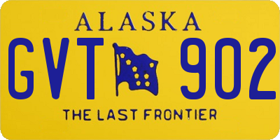 AK license plate GVT902