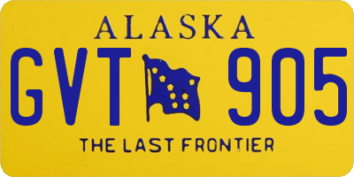 AK license plate GVT905