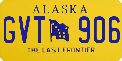 AK license plate GVT906