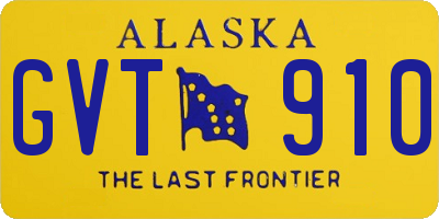 AK license plate GVT910