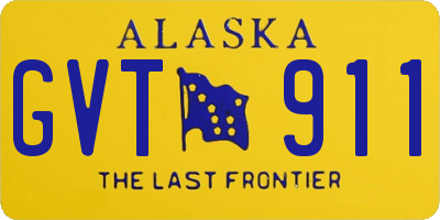 AK license plate GVT911