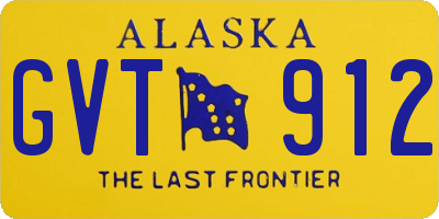 AK license plate GVT912