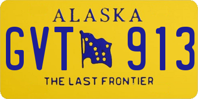 AK license plate GVT913