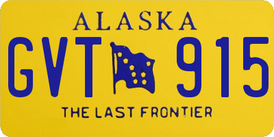 AK license plate GVT915