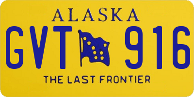 AK license plate GVT916