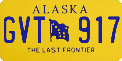 AK license plate GVT917