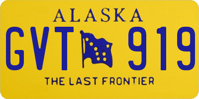 AK license plate GVT919