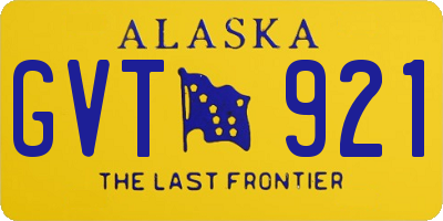 AK license plate GVT921